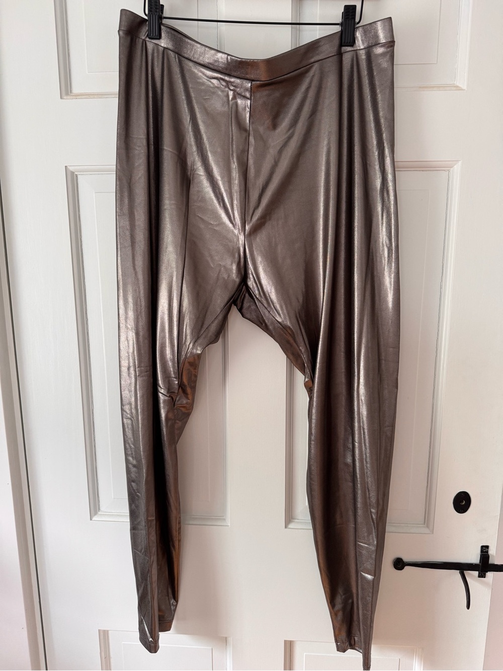 Shimmery Silver Metallic Leggings